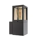 Luminaire mural d’extérieur FACADO II SQAURE TONED angulaire E27 IP65, gris foncé, mat gradable