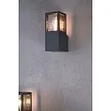 Deko-Light Luminaire mural d’extérieur FACADO II SQAURE TONED angulaire E27 IP65, gris foncé, mat gradable