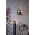 Deko-Light Luminaire mural d’extérieur FACADO II SQAURE TONED angulaire E27 IP65, gris foncé, mat gradable