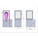 Deko-Light Luminaire mural d’extérieur FACADO II SQAURE TONED angulaire E27 IP65, gris foncé, mat gradable
