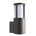 Luminaire mural d’extérieur FACADO II ROUND OPAL rond E27 IP65, gris foncé, mat gradable