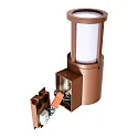 Deko-Light Luminaire mural d’extérieur FACADO II ROUND OPAL rond E27 IP65, mat, rouille gradable