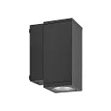 facade spotlight SHORELINE PRO LED SQUARE 70 DOWN 1 flame, square, CCT Switch IP65, dark grey dimmable