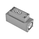 facade spotlight SHORELINE PRO LED SQUARE 70 UP&DOWN 2 flames, square, CCT Switch IP65, light grey dimmable