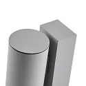 Projecteur de façade SHORELINE PRO GU10 ROUND à 1 flamme, cylindrique, avec douille GU10 IP65, gris clair