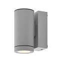 Projecteur de façade SHORELINE PRO GU10 ROUND à 1 flamme, cylindrique, avec douille GU10 IP65, gris clair