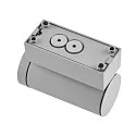 Projecteur de façade SHORELINE PRO GU10 ROUND à 1 flamme, cylindrique, avec douille GU10 IP65, gris clair
