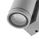 Projecteur de façade SHORELINE PRO GU10 ROUND à 1 flamme, cylindrique, avec douille GU10 IP65, gris clair
