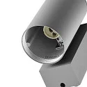 Projecteur de façade SHORELINE PRO GU10 ROUND à 1 flamme, cylindrique, avec douille GU10 IP65, gris clair