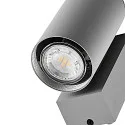 Projecteur de façade SHORELINE PRO GU10 ROUND à 1 flamme, cylindrique, avec douille GU10 IP65, gris clair