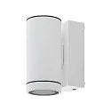 facade spotlight SHORELINE PRO GU10 ROUND 1 flame, cylindrical, with lamp socket GU10 IP65, white