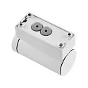 Deko-Light facade spotlight SHORELINE PRO GU10 ROUND 1 flame, cylindrical, with lamp socket GU10 IP65, white