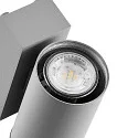 Projecteur de façade SHORELINE PRO GU10 ROUND UP&DOWN à 2 flammes, cylindrique, avec douille GU10 IP65, gris clair