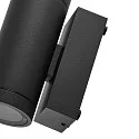 Deko-Light facade spotlight SHORELINE PRO GU10 ROUND UP&DOWN 2 flames, cylindrical, with lamp socket GU10 IP65, dark grey