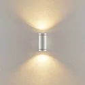 Deko-Light facade spotlight SHORELINE PRO GU10 ROUND UP&DOWN 2 flames, cylindrical, with lamp socket GU10 IP65, white