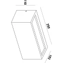 Deko-Light Luminaire mural d’extérieur RILONGO OPEN haut / bas, angulaire, avec douille E27 IP54, gris graphite