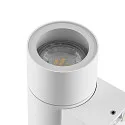 Deko-Light Projecteur de façade ACHERNAR UP & DOWN à 2 flammes, cylindrique, avec douille GU10 IP65, blanche