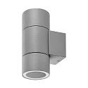 Projecteur de façade ACHERNAR UP & DOWN à 2 flammes, cylindrique, avec douille GU10 IP65, gris clair