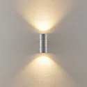 Deko-Light Projecteur de façade ACHERNAR UP & DOWN à 2 flammes, cylindrique, avec douille GU10 IP65, gris clair