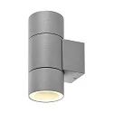 Deko-Light Projecteur de façade ACHERNAR UP & DOWN à 2 flammes, cylindrique, avec douille GU10 IP65, gris clair