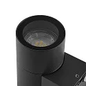 Deko-Light Projecteur de façade ACHERNAR UP & DOWN à 2 flammes, cylindrique, avec douille GU10 IP65, gris foncé