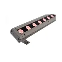 Deko-Light Lèche-mur CAPH LED rayonnement asymétrique IP65, gris foncé, dégager, transparent gradable
