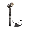 Lampe à broche KEID II inclinable, commutable IP65, gris foncé 