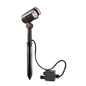 Lampe à broche KEID II inclinable, commutable IP65, gris foncé 