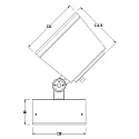 Deko-Light Projecteur d'extérieur COLT 30W COB réglable IP65, gris foncé gradable