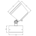 Deko-Light Projecteur d'extérieur COLT 25W RGBW RGBW, réglable IP65, gris foncé gradable
