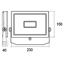 Projecteur FLOOD SMD 30 pivotant, symétrique IP65 / IP44, argent 