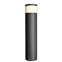 Deko-Light Colonne de prises ARAWAN 2 voies, rond, avec éclairage, commutable IP44, gris foncé 