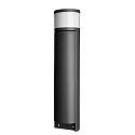 Deko-Light Colonne de prises ARAWAN 2 voies, rond, avec éclairage, commutable IP44, gris foncé 