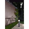 Deko-Light Colonne de prises ARAWAN 2 voies, rond, avec éclairage, commutable IP44, gris foncé 