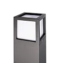 Deko-Light Colonne d’énergie FACADO SOCKET 100 2 voies, langue, avec éclairage, commutable E27 IP54, gris foncé 