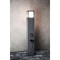 Deko-Light Colonne d’énergie FACADO SOCKET 100 2 voies, langue, avec éclairage, commutable E27 IP54, gris foncé 