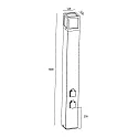 Deko-Light Colonne d’énergie FACADO SOCKET 100 2 voies, langue, avec éclairage, commutable E27 IP54, gris foncé 