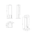 Deko-Light socket column PUKA MANA 2-fold, square, dark grey