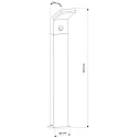 Deko-Light Lampadaire d'extérieur TUCANAE MOTION avec détecteur de mouvement IP54, gris foncé 