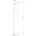 Deko-Light Lampadaire d’extérieur TUCANAE sans capteur, constante de tension IP54, gris foncé 