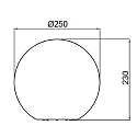 Deko-Light Lampe à boule DORADUS 250MM avec prise de courant, résistant aux chocs, résistant à l'air marin E27 IP65 / IP44