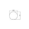 Deko-Light Lampe à boule DORADUS 250MM avec prise de courant, résistant aux chocs, résistant à l'air marin E27 IP65 / IP44