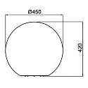 Lampe à boule DORADUS 450MM avec prise de courant, résistant aux chocs, résistant à l'air marin E27 IP65 / IP44