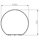 Deko-Light Lampe à boule DORADUS 380MM avec prise de courant, résistant aux chocs, résistant à l'air marin E27 IP65 / IP44