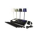 Deko-Light Station de recharge CANIS x6 6 fois, noir