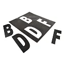 Numéros de maison CASA / LETTER A-F, noir