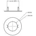 Deko-Light reducing ring 130MM / 70MM / CUTOUT 95MM round, mechanical, built-in version, traffic white
