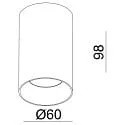 Deko-Light surface mounted housing CAN MIX'N MATCH 1/2 - SPOT HEAD (CEILING / 3PHASE) cylindrical, rigid, mechanical, rose gold