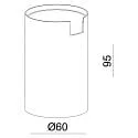 Deko-Light surface mounted housing CAN MIX'N MATCH 1/2 - SPOT HEAD (WALL / TABLE / FLOOR) cylindrical, mechanical, anthracite