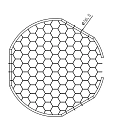 Deko-Light honeycomb FOCARIS 15W mechanical, set of 1, black